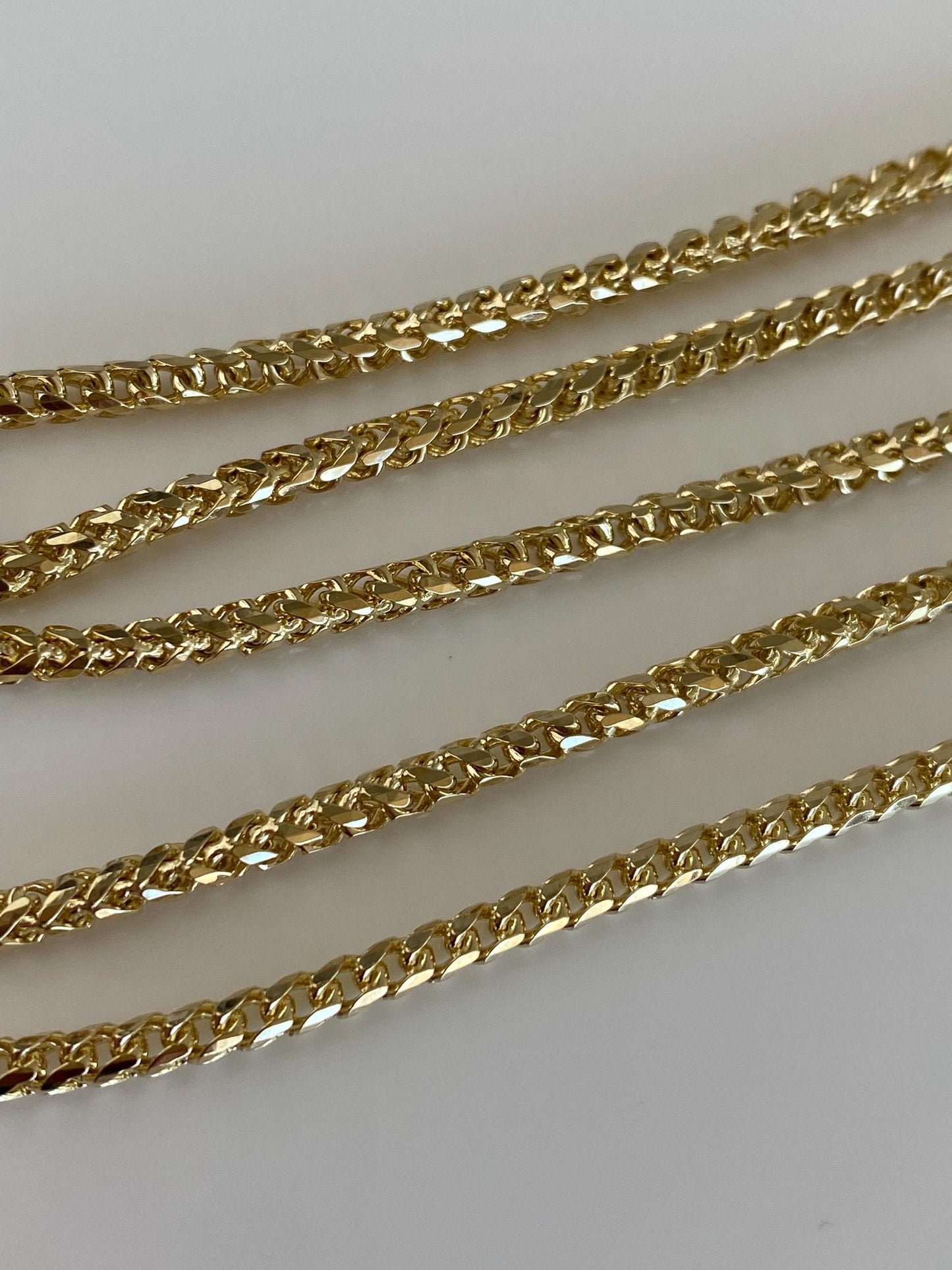 Vintage Solid 14k Yellow Gold Fancy Chain Necklace - 20 inches