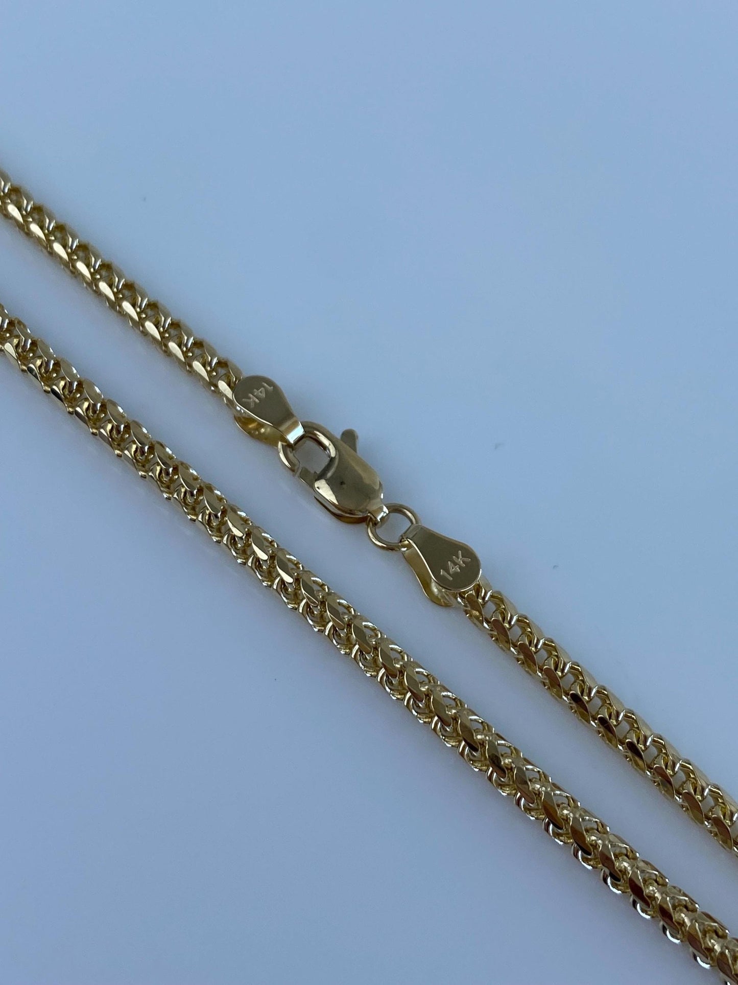 Vintage Solid 14k Yellow Gold Fancy Chain Necklace - 20 inches