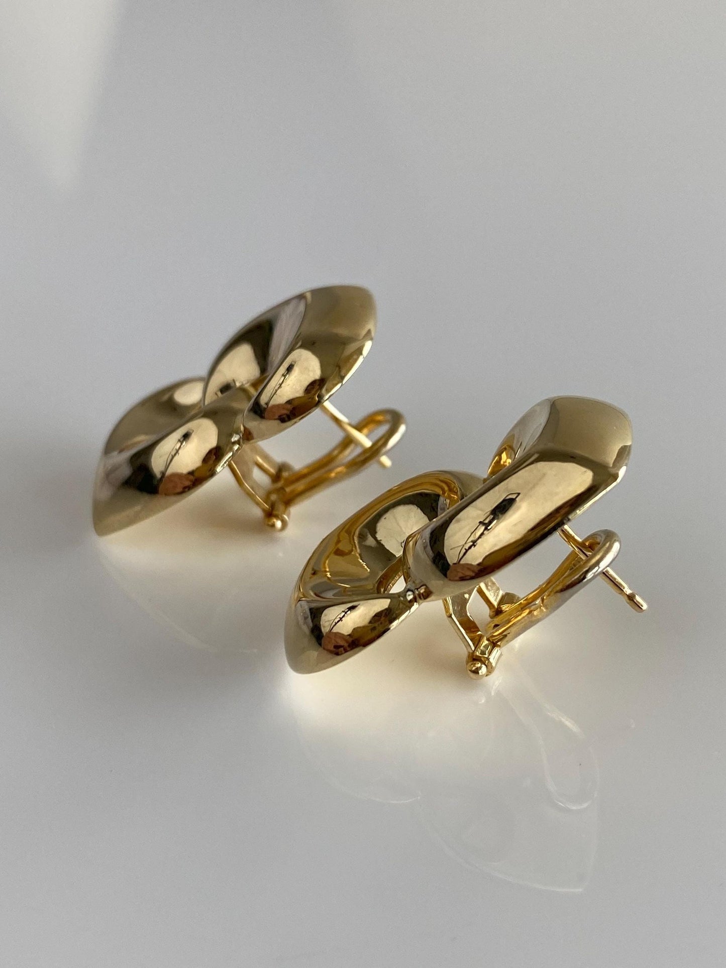 Vintage 14k Yellow Gold Large Link Drop Earrings