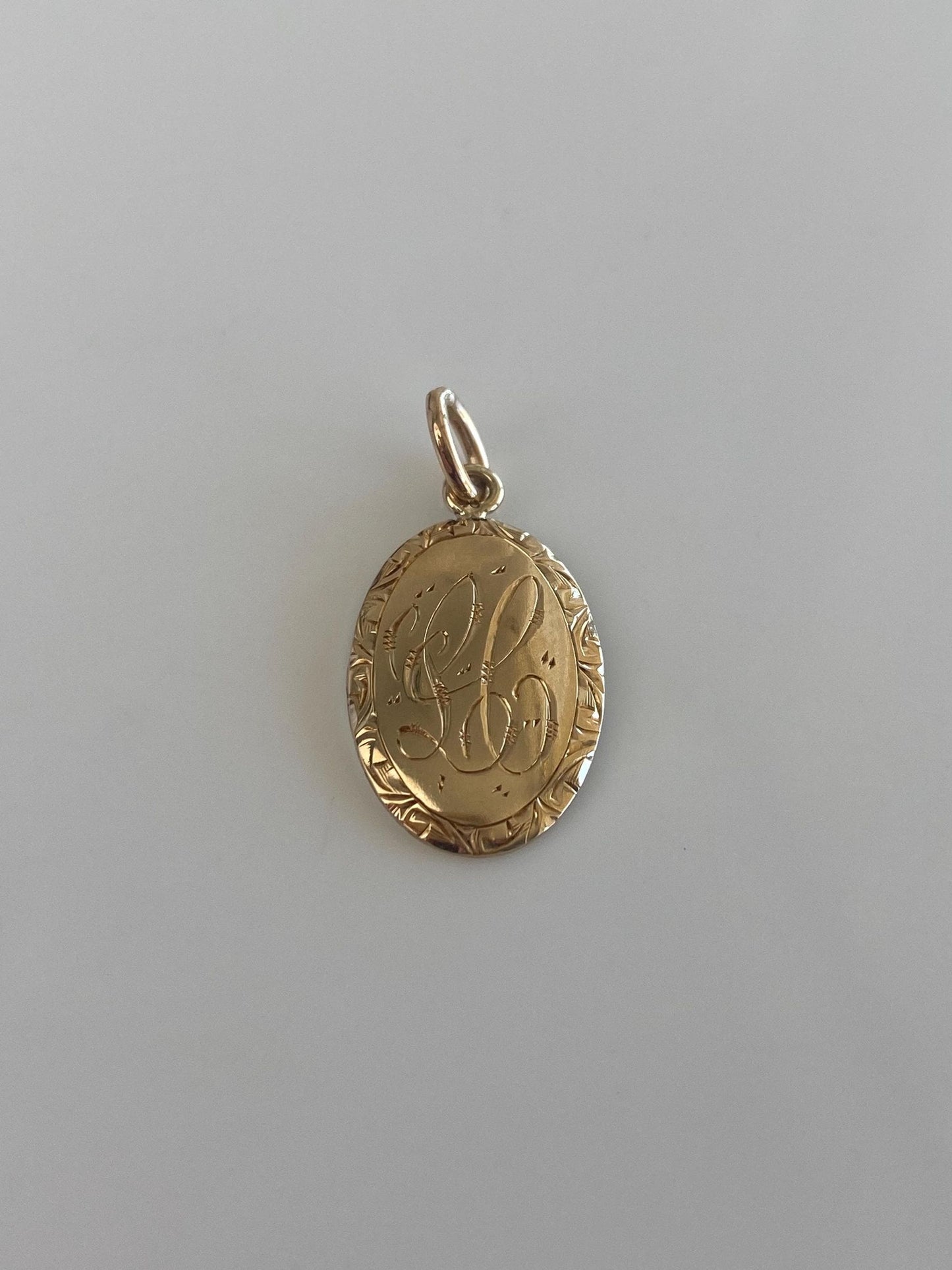 Vintage Solid 10k Yellow Gold Monogram Cufflink Conversion Charm
