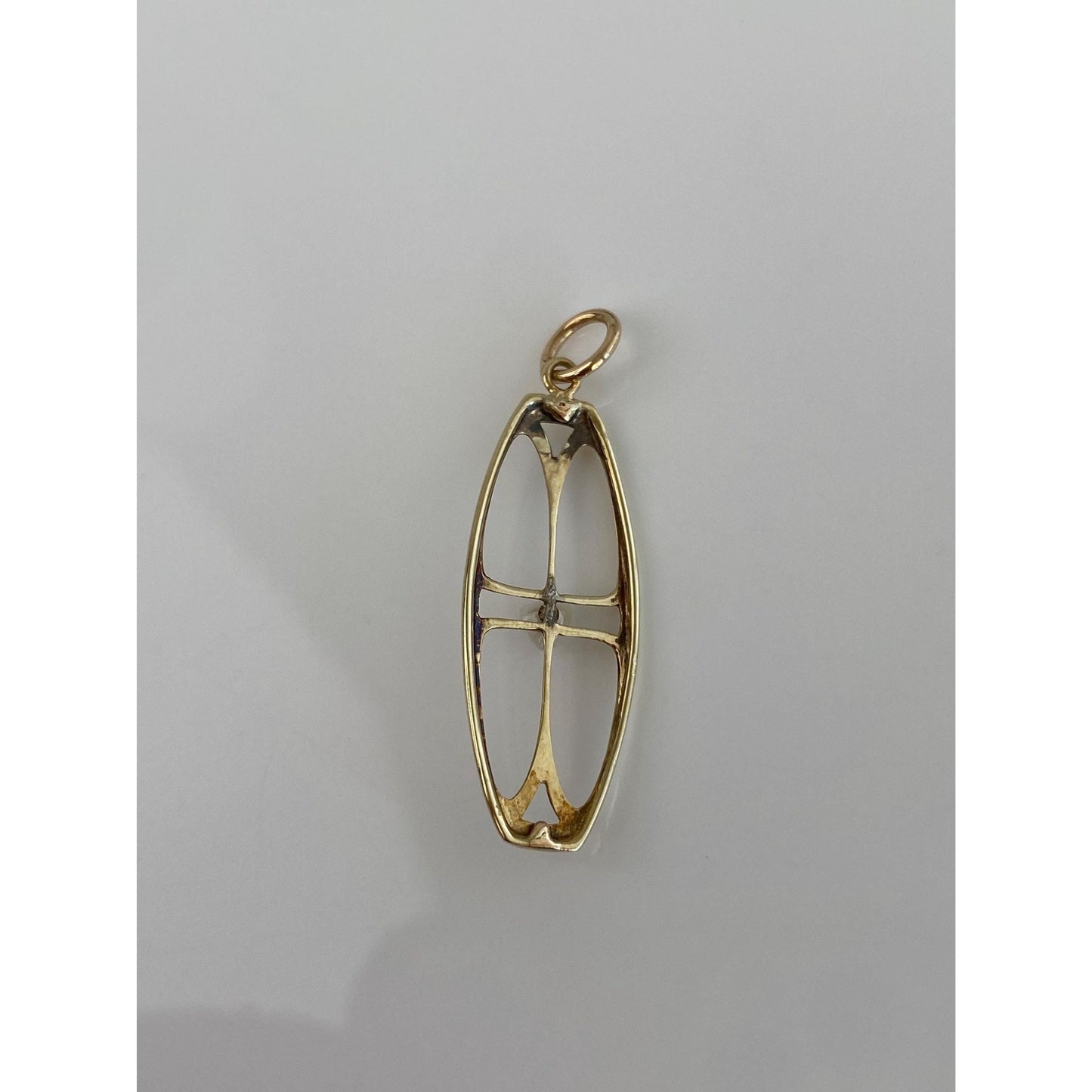 Vintage Solid 10k Yellow Gold Seed Pearl Charm