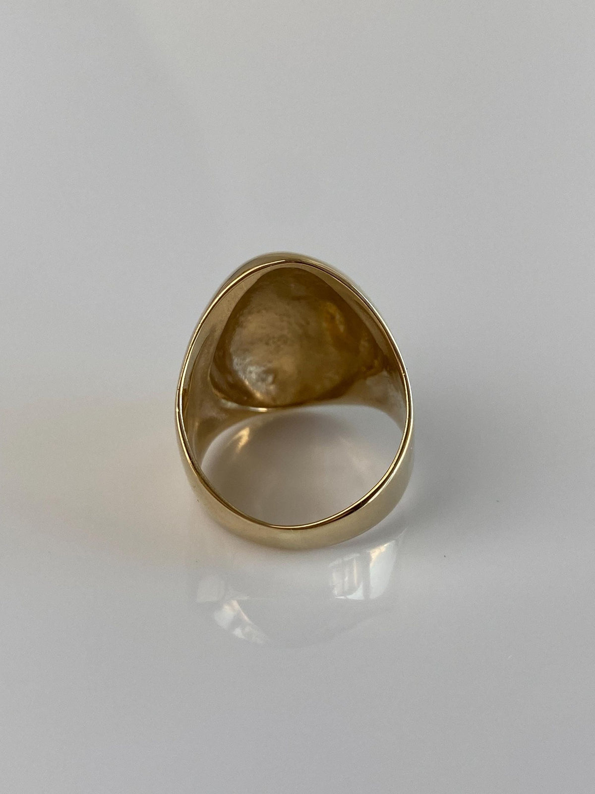 Vintage Solid 14k Yellow Gold Domed Ring - Size 6.75