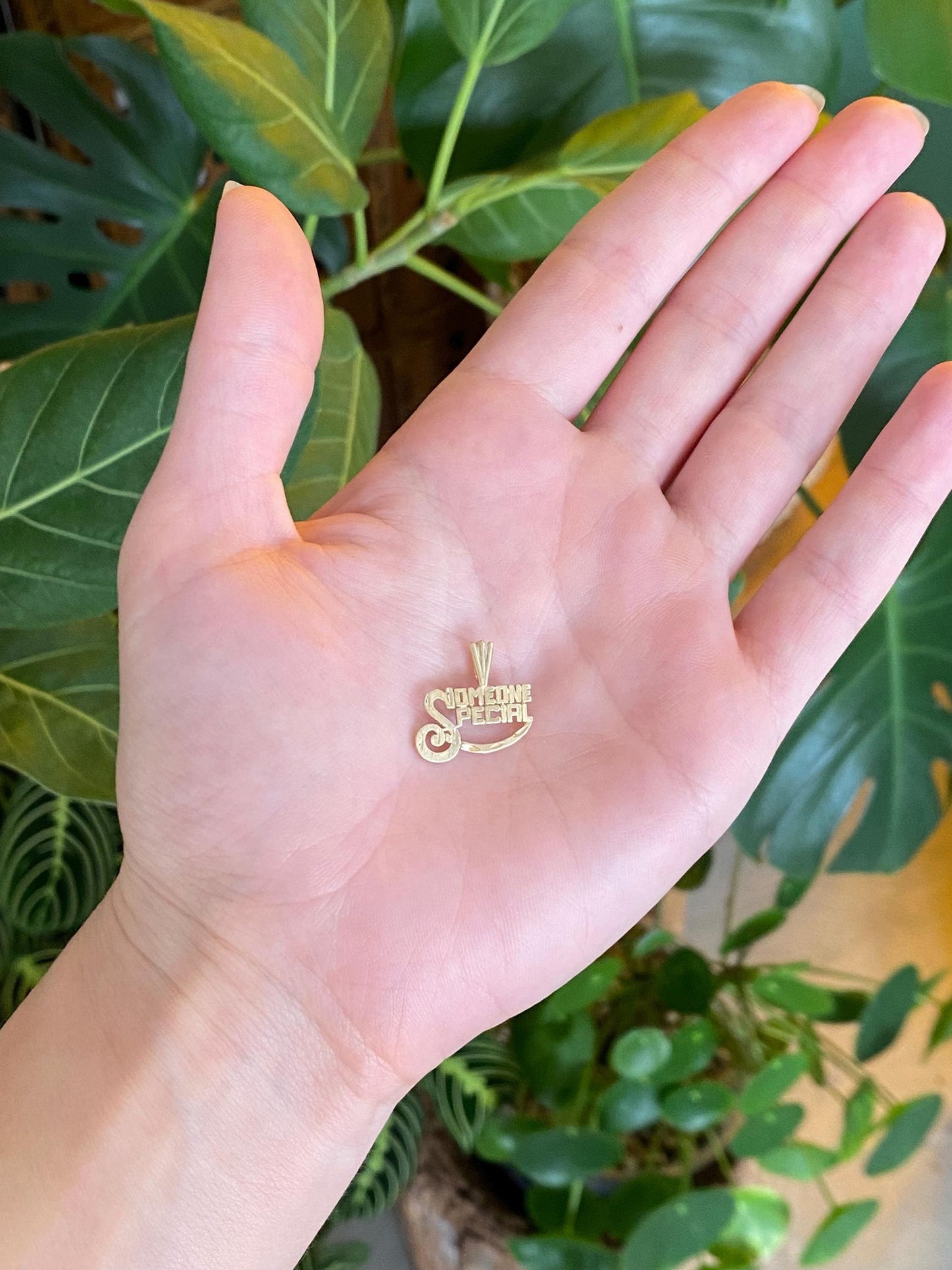 Solid 14k Yellow Gold 'Someone Special' Charm