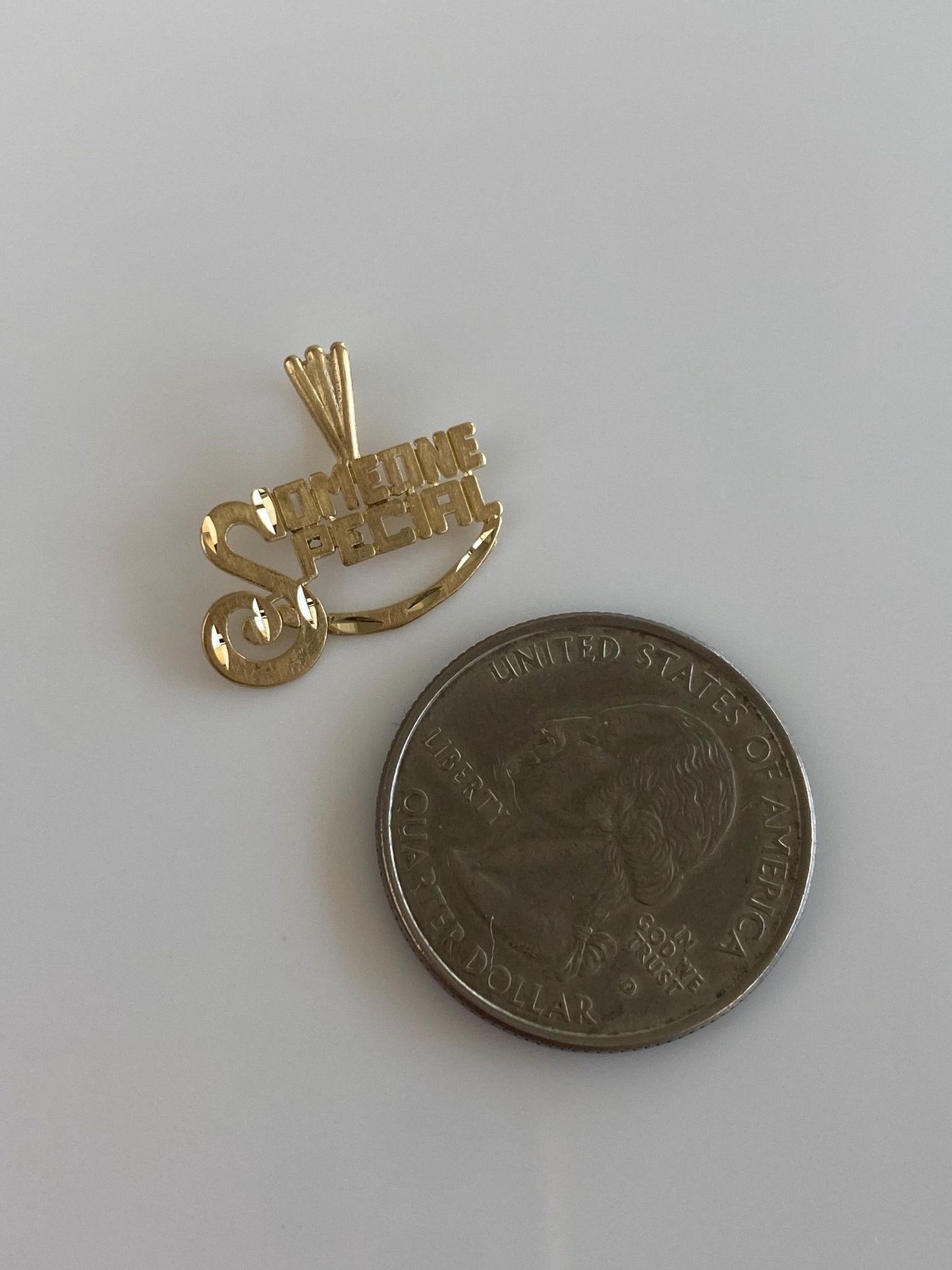 Solid 14k Yellow Gold 'Someone Special' Charm