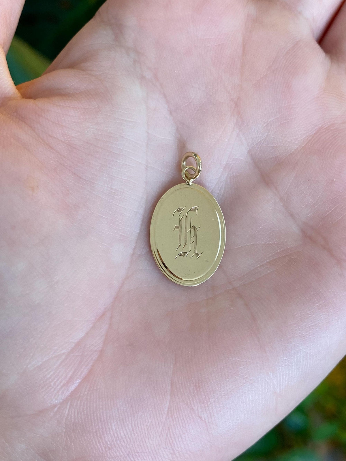 Vintage Solid 10k Yellow Gold Initial Cufflink Conversion Charm