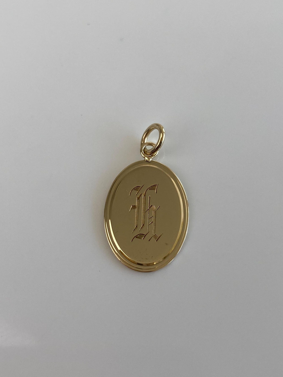 Vintage Solid 10k Yellow Gold Initial Cufflink Conversion Charm