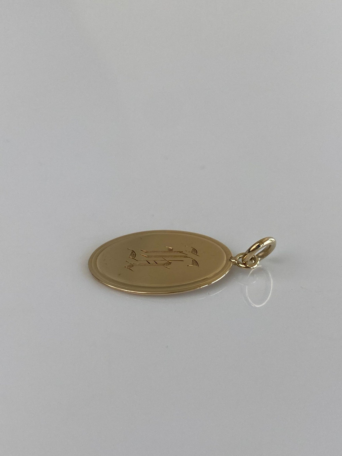 Vintage Solid 10k Yellow Gold Initial Cufflink Conversion Charm
