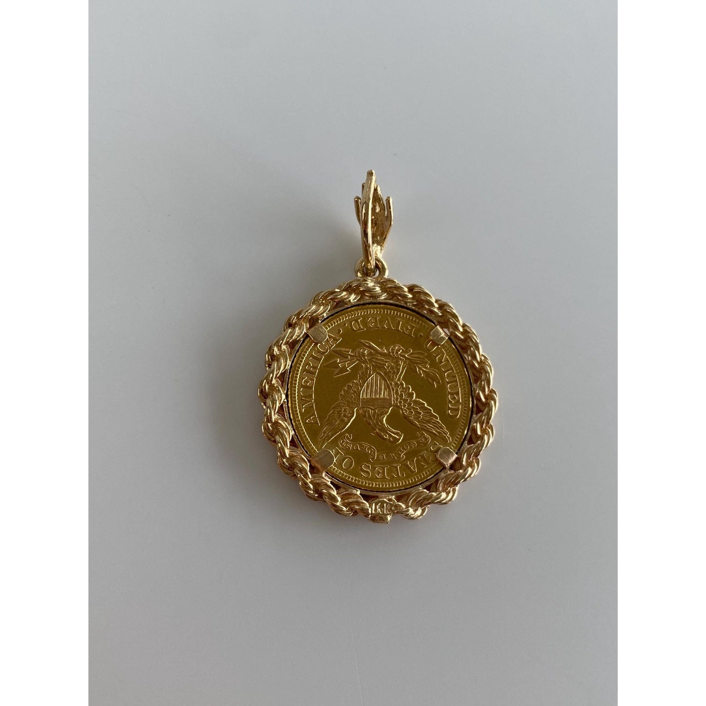 Vintage Solid 14k 1881 5 Dollar Liberty Head Charm