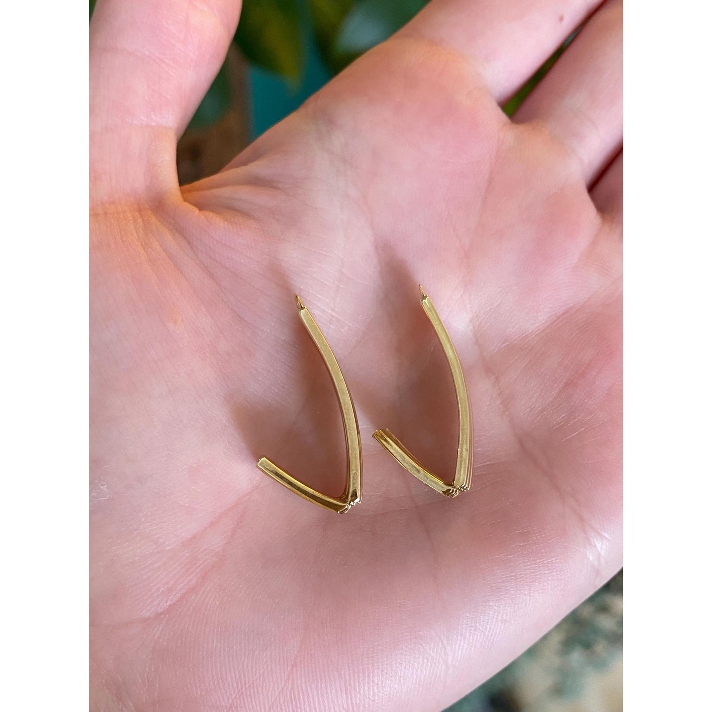 Vintage 14k Yellow Gold Layered Earring Jackets