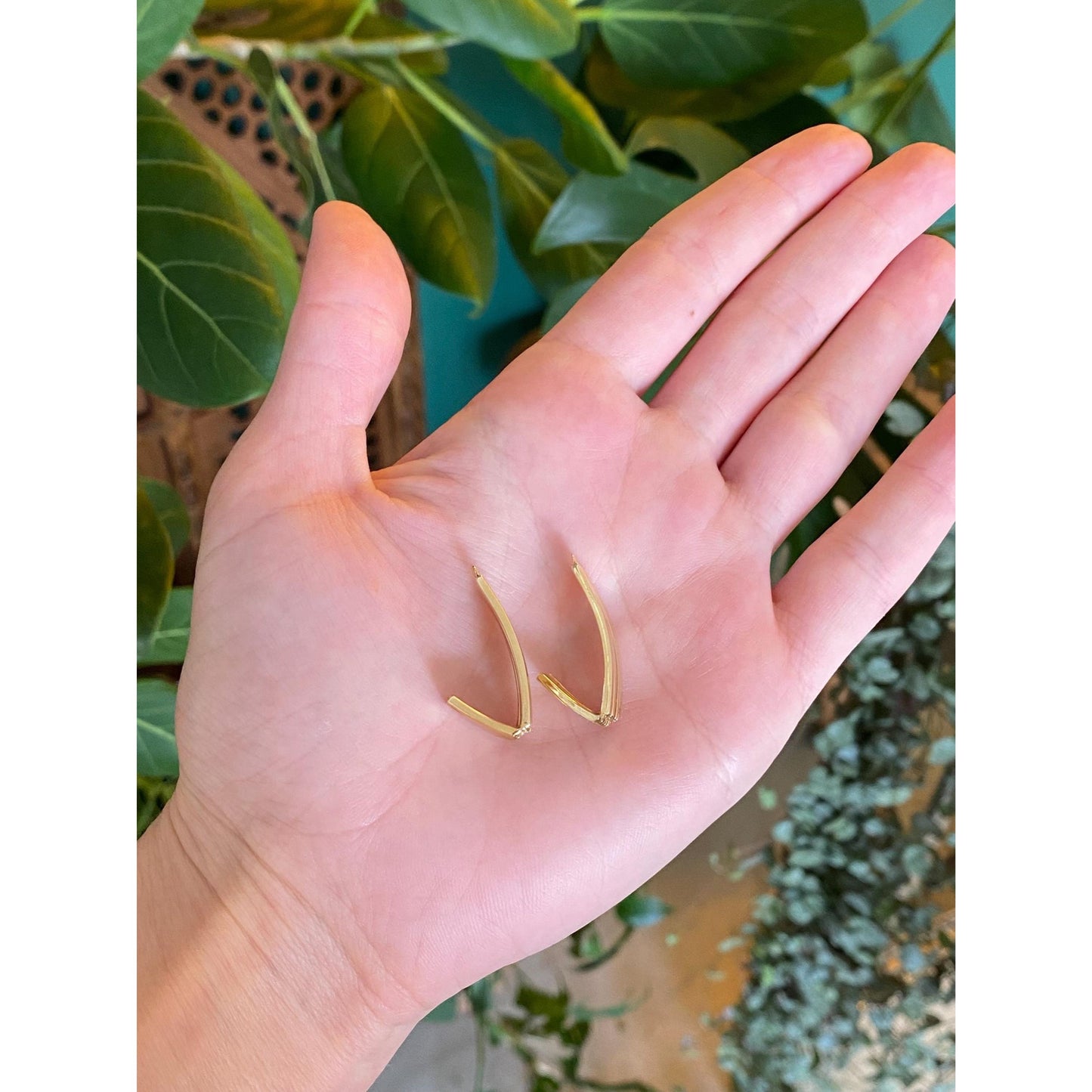 Vintage 14k Yellow Gold Layered Earring Jackets