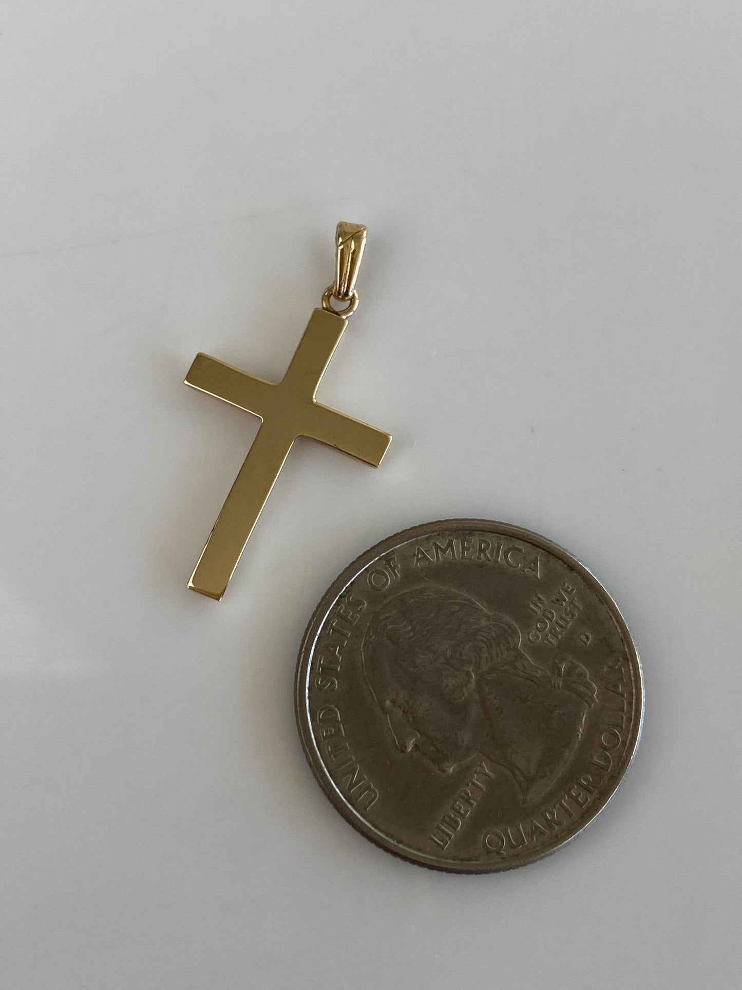 Vintage 10k Yellow Gold Cross Charm