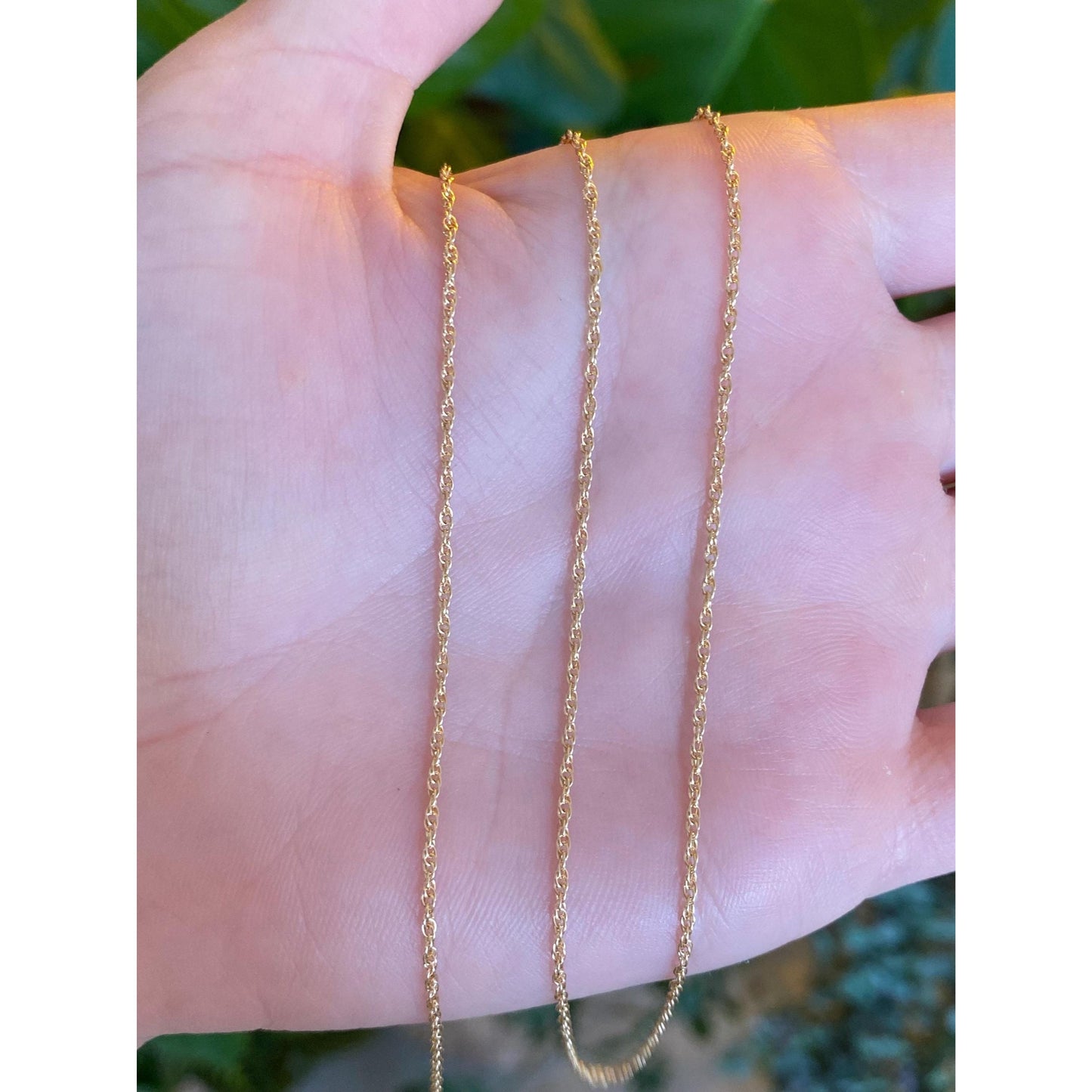 Vintage Solid 14k Yellow Gold Chain Necklace - 18 inches