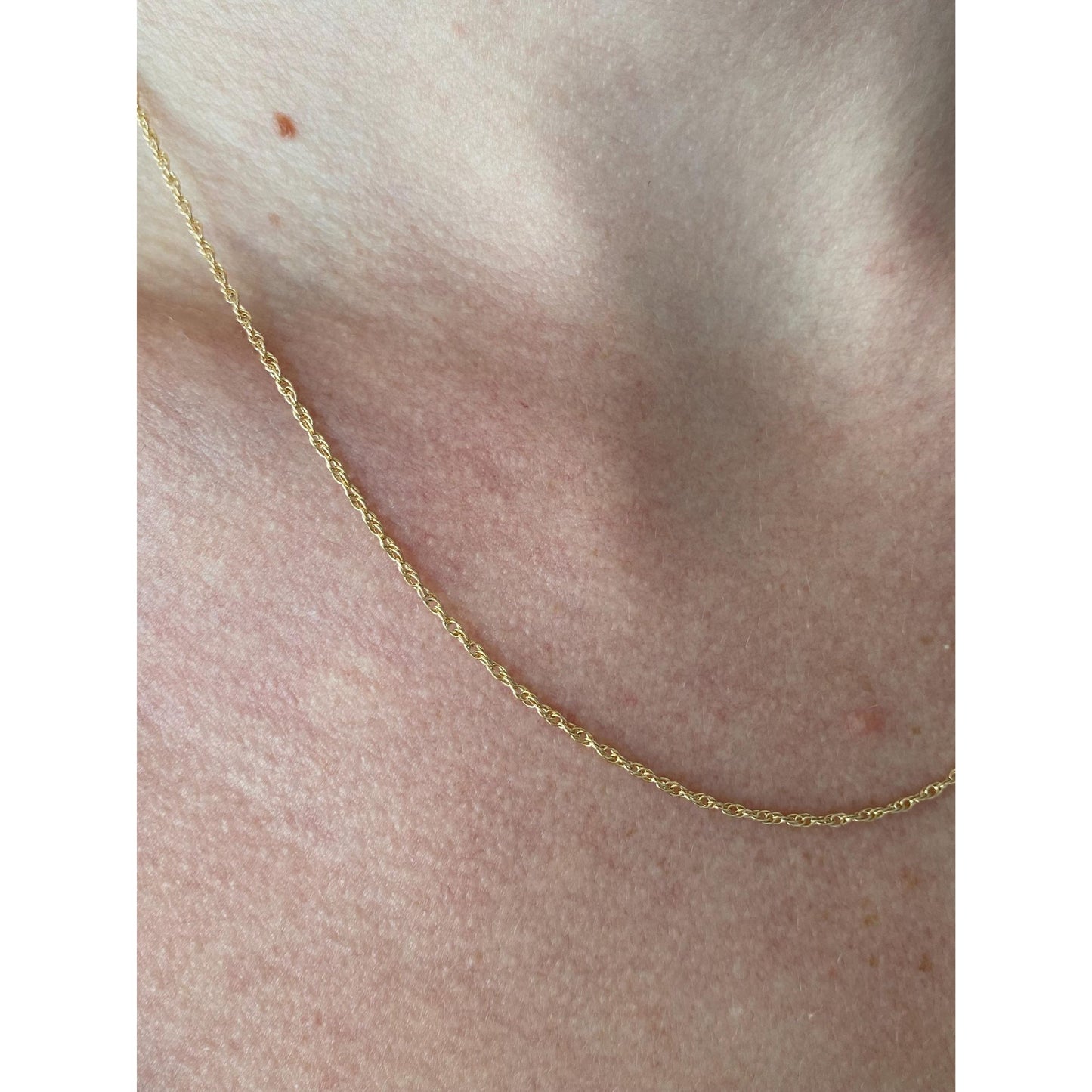 Vintage Solid 14k Yellow Gold Chain Necklace - 18 inches