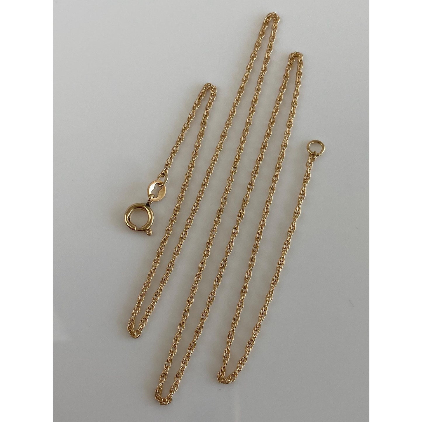 Vintage Solid 14k Yellow Gold Chain Necklace - 18 inches