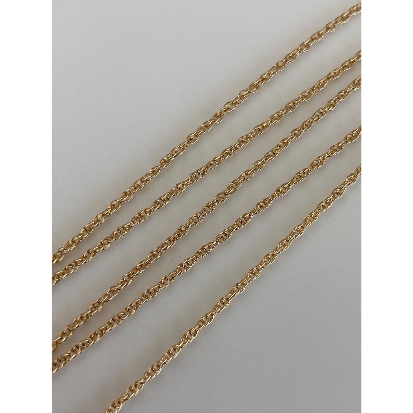 Vintage Solid 14k Yellow Gold Chain Necklace - 18 inches