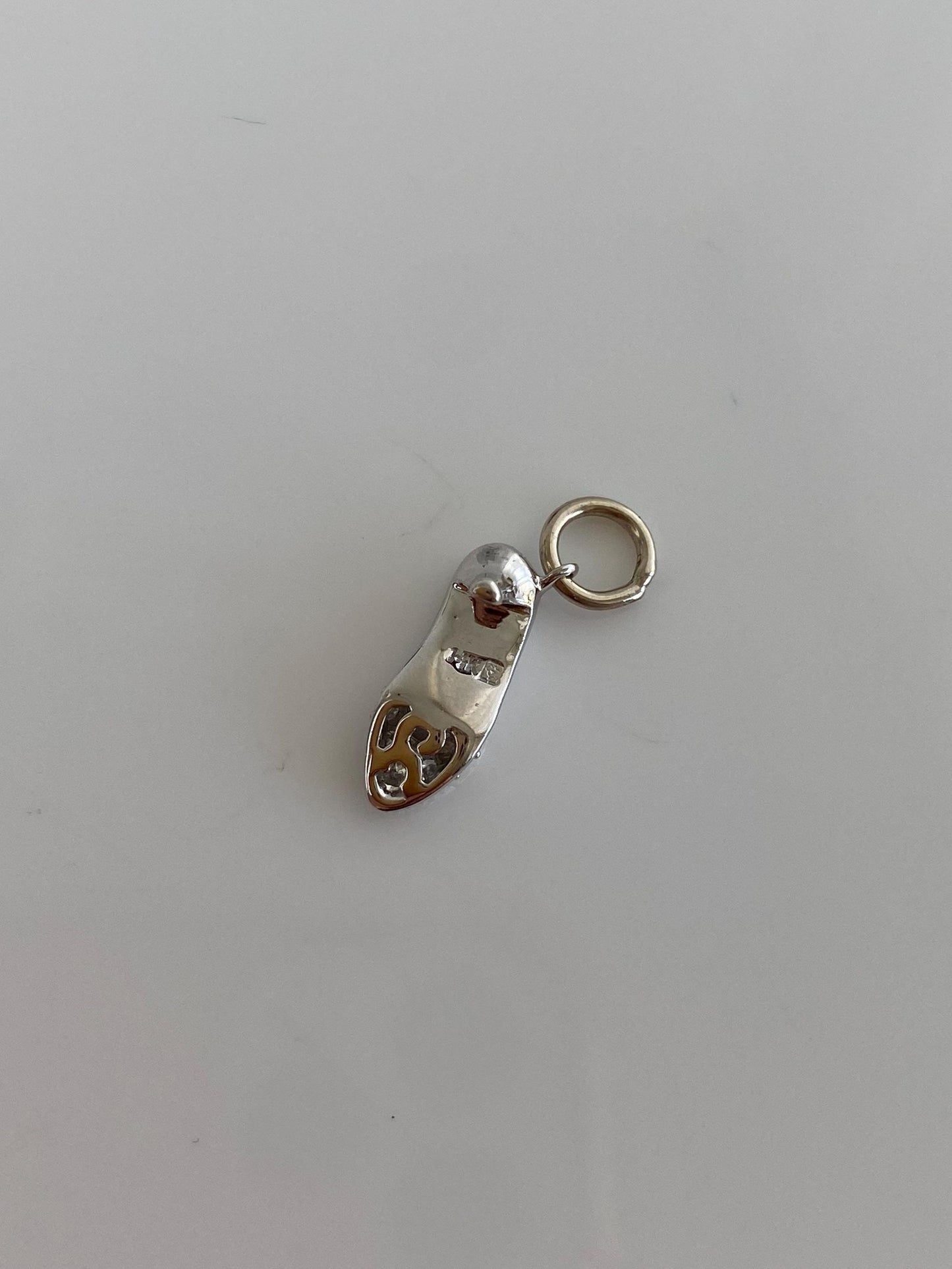 Vintage Solid 14k White Gold Diamond High Heel Charm