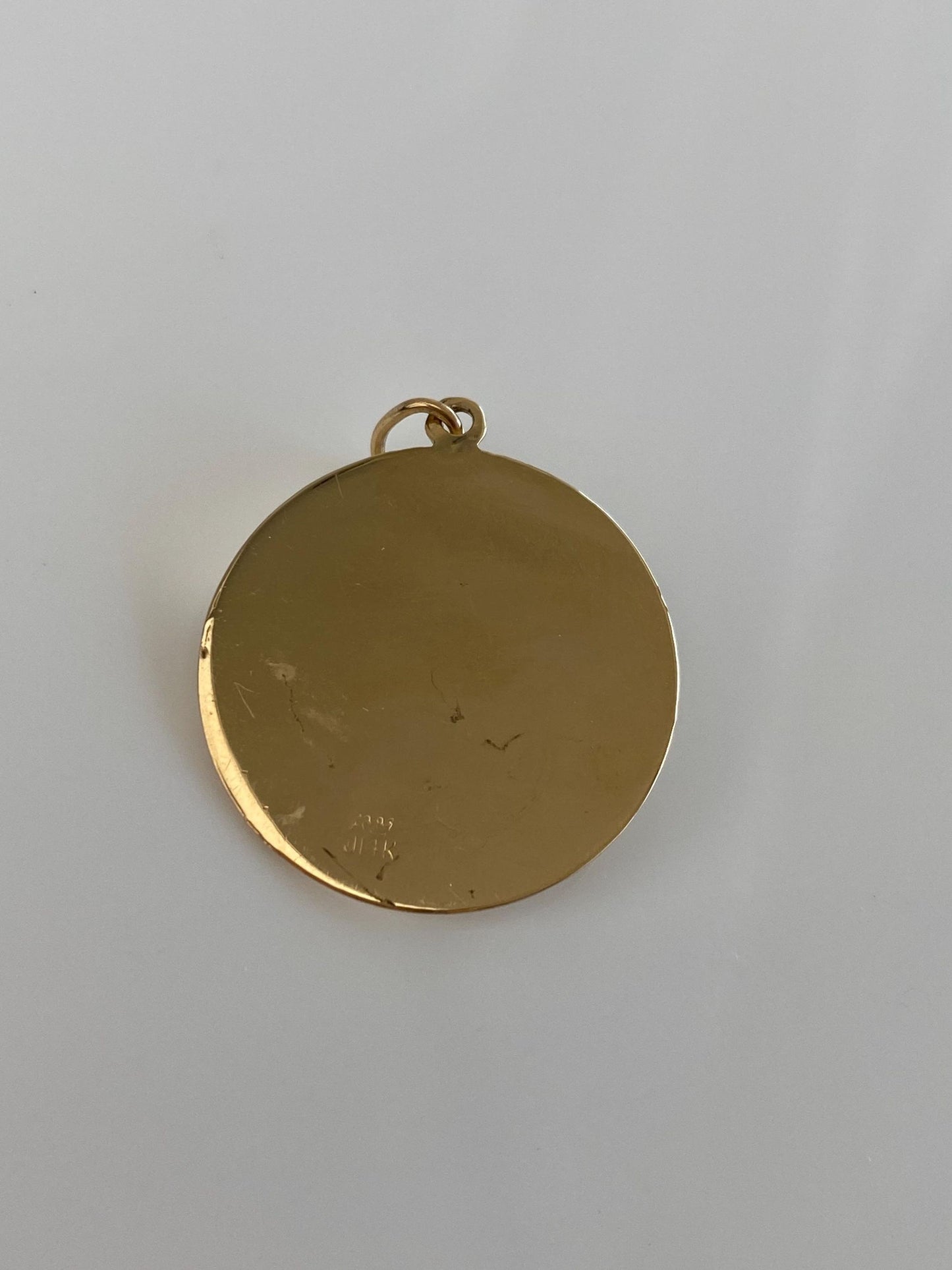 Vintage Solid 14k Yellow Gold Pearl 'I Broke 100' Golf Charm