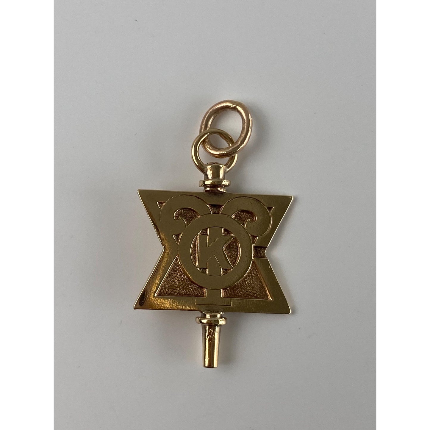 Vintage Solid 14k Yellow Gold 1957 Watch Key Charm
