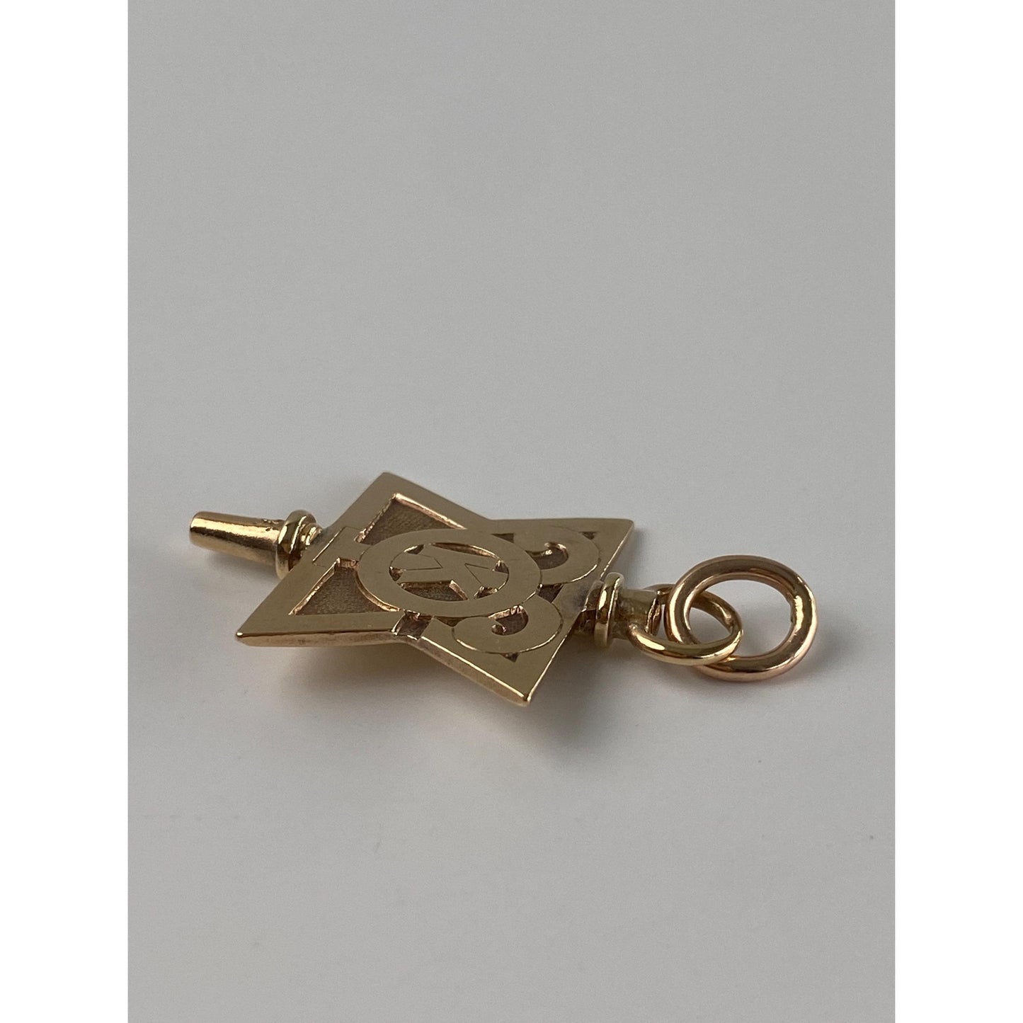 Vintage Solid 14k Yellow Gold 1957 Watch Key Charm