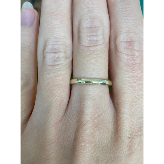 Vintage Solid 14k Yellow Gold Slim Ring Band - Size 7