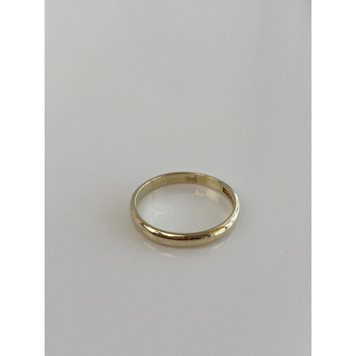 Vintage Solid 14k Yellow Gold Slim Ring Band - Size 7
