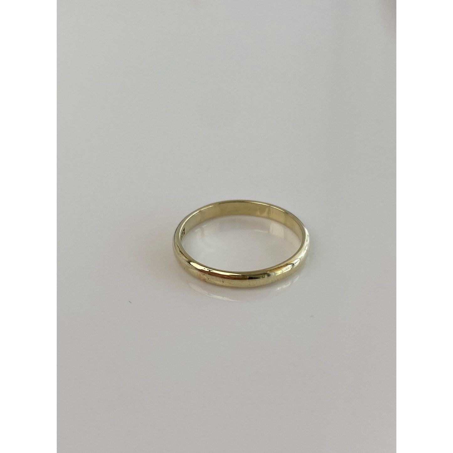 Vintage Solid 14k Yellow Gold Slim Ring Band - Size 7