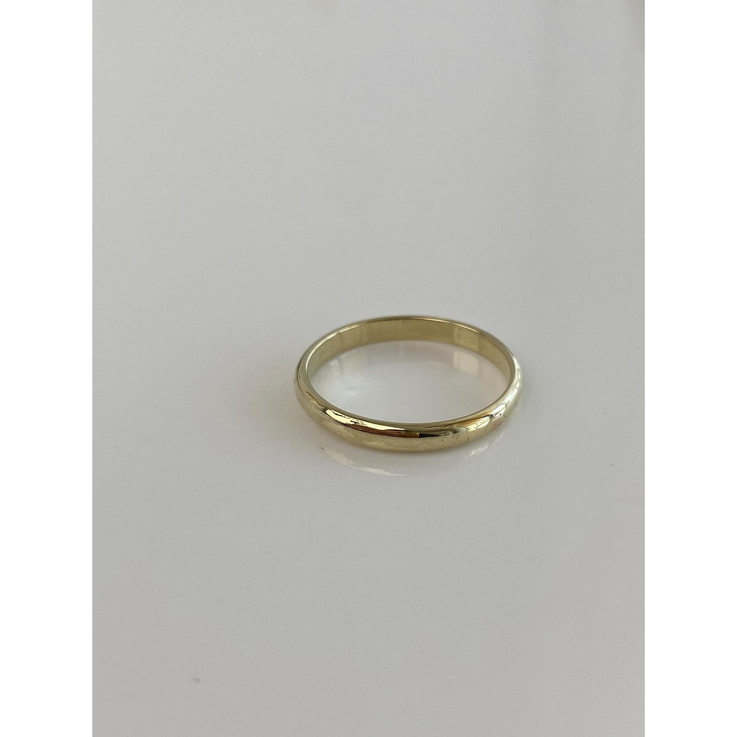 Vintage Solid 14k Yellow Gold Slim Ring Band - Size 7