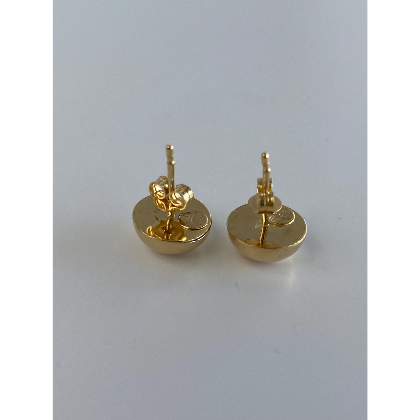 Vintage 18k Yellow Gold Dome Stud Earrings