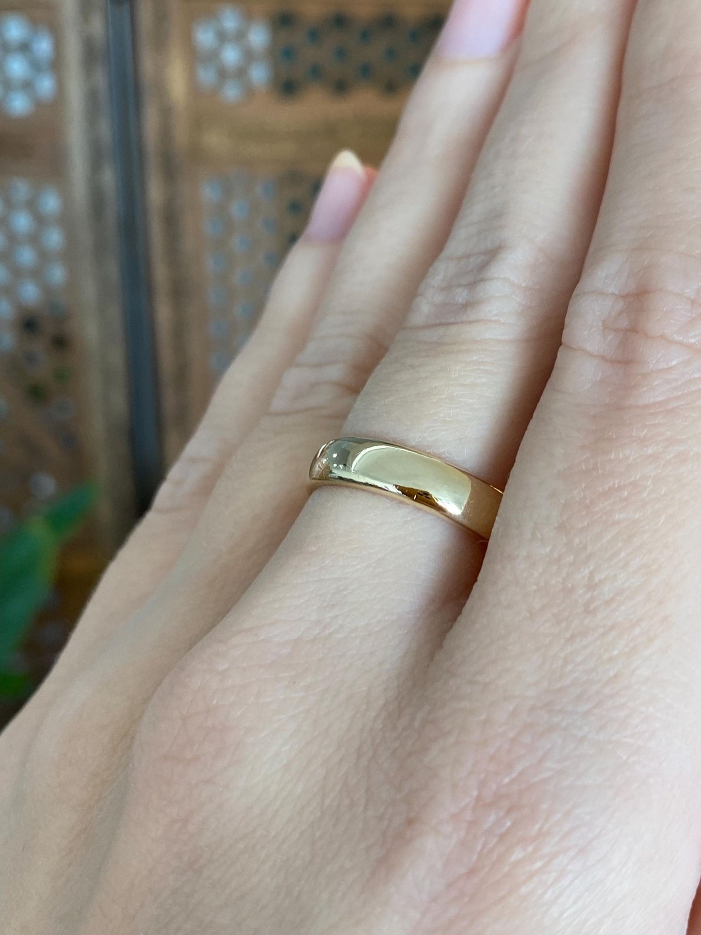 Vintage Solid 14k Yellow Gold Ring Band - Size 7.75