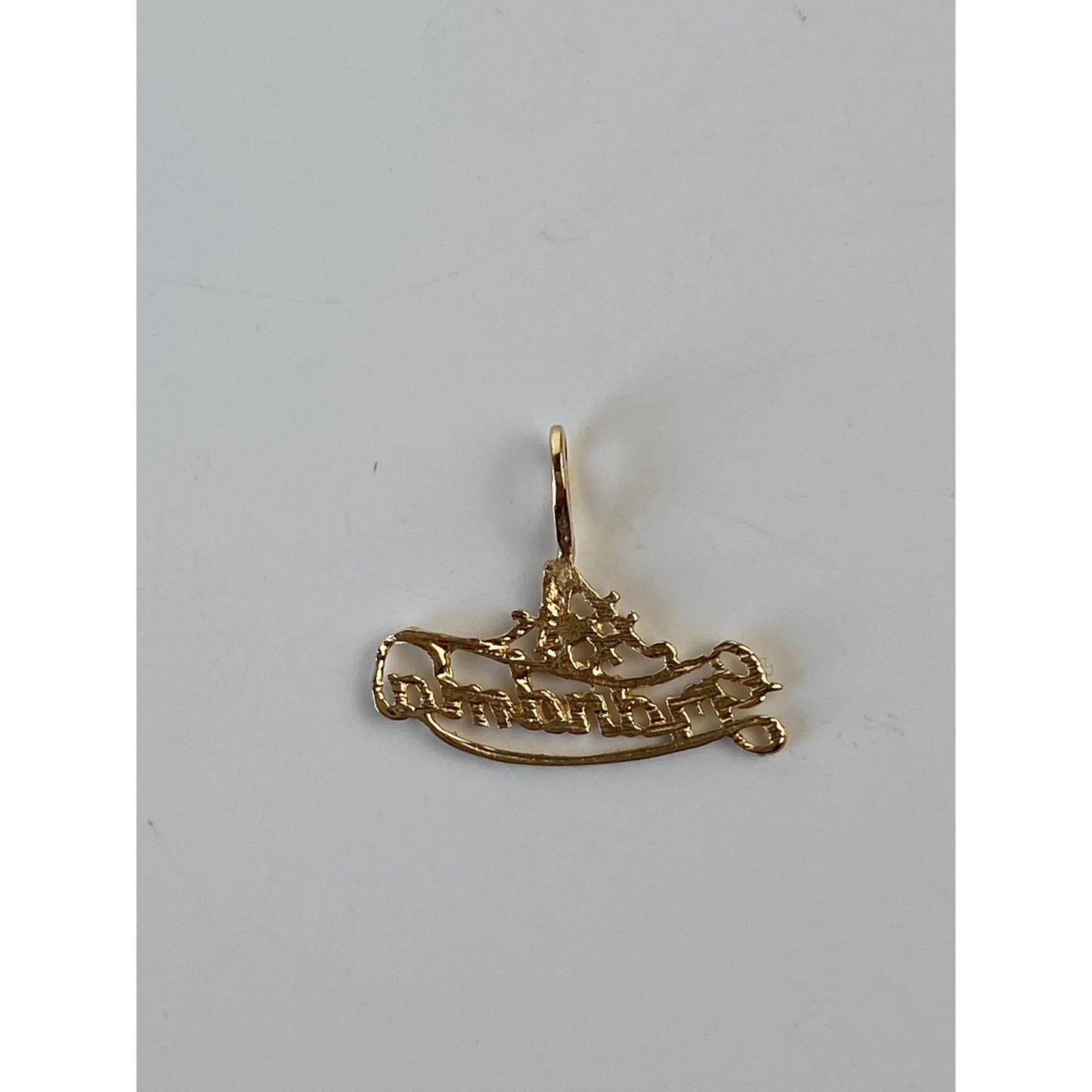 Vintage Solid 14k Yellow Gold '#1 Grandma' Charm