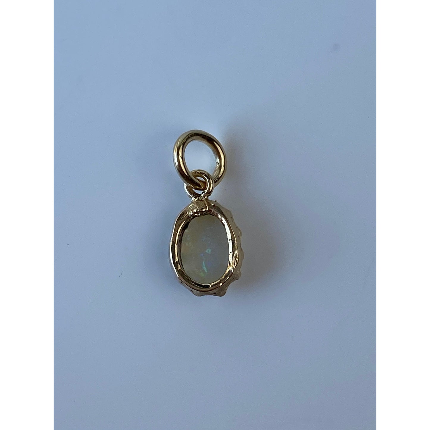 Vintage Solid 14k Yellow Gold Opal Charm