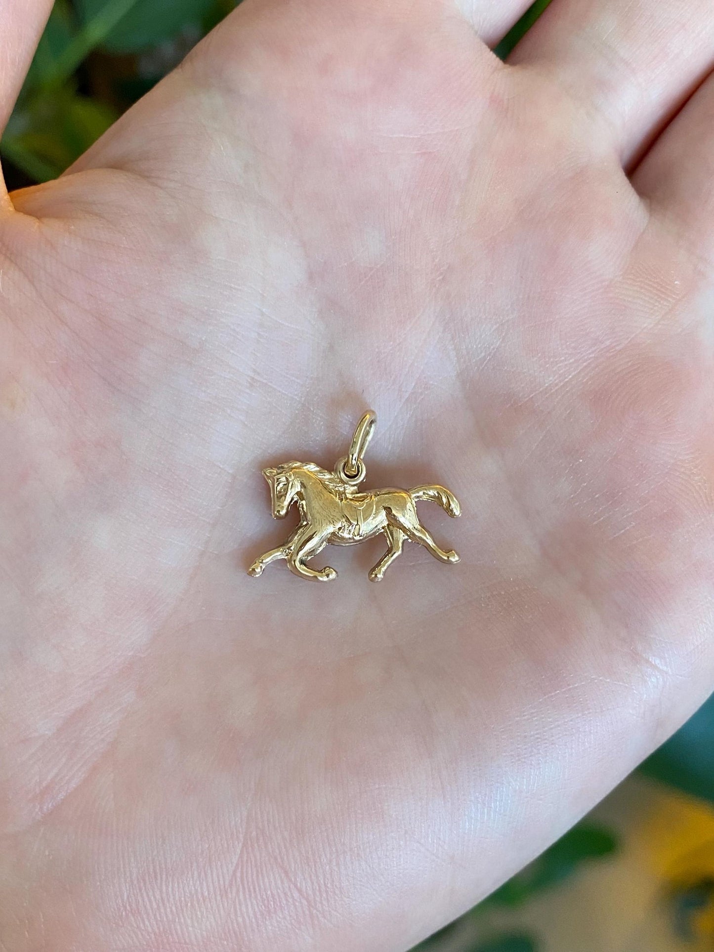 Vintage 10k Yellow Gold Running Horse Charm