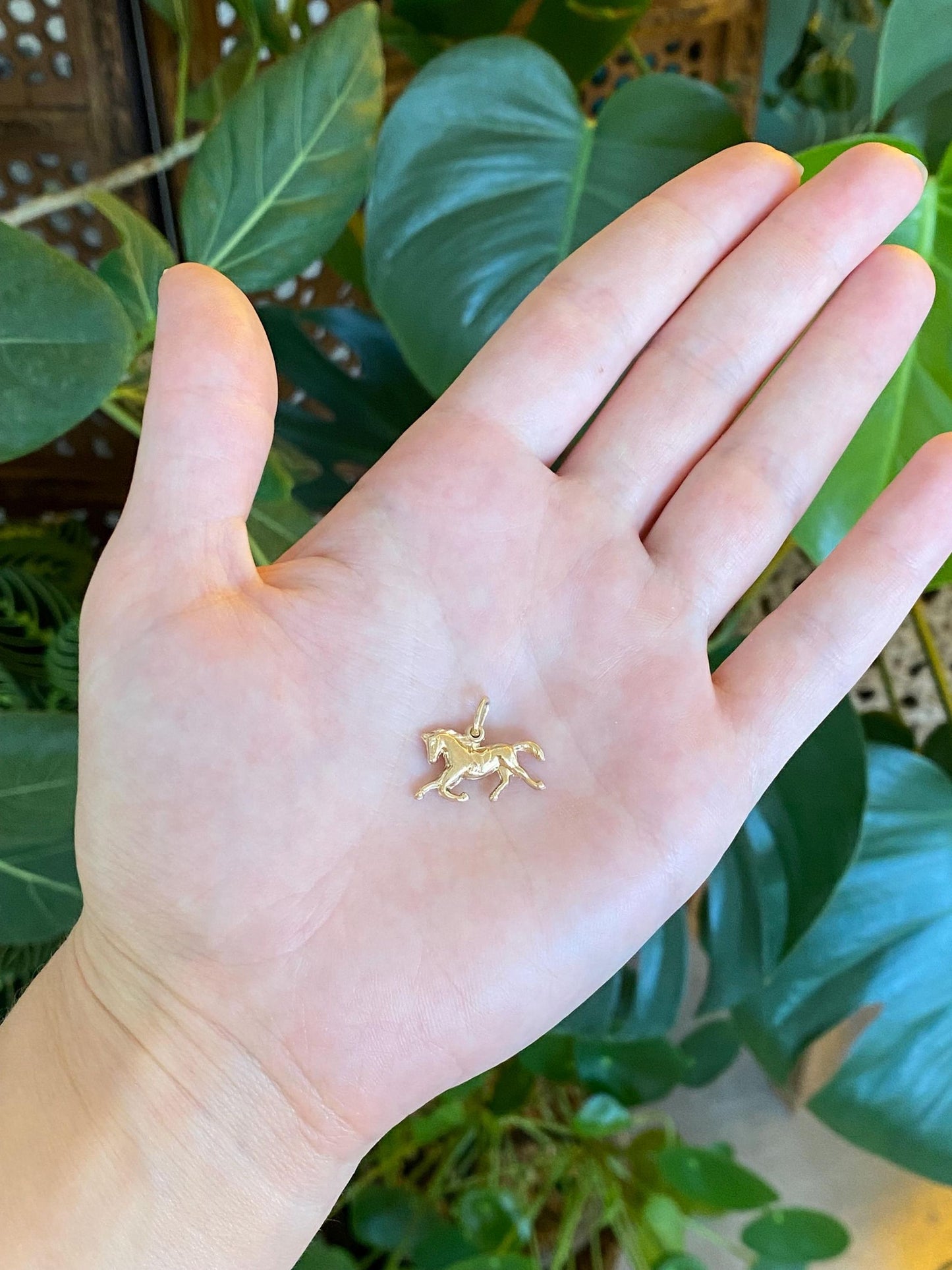 Vintage 10k Yellow Gold Running Horse Charm