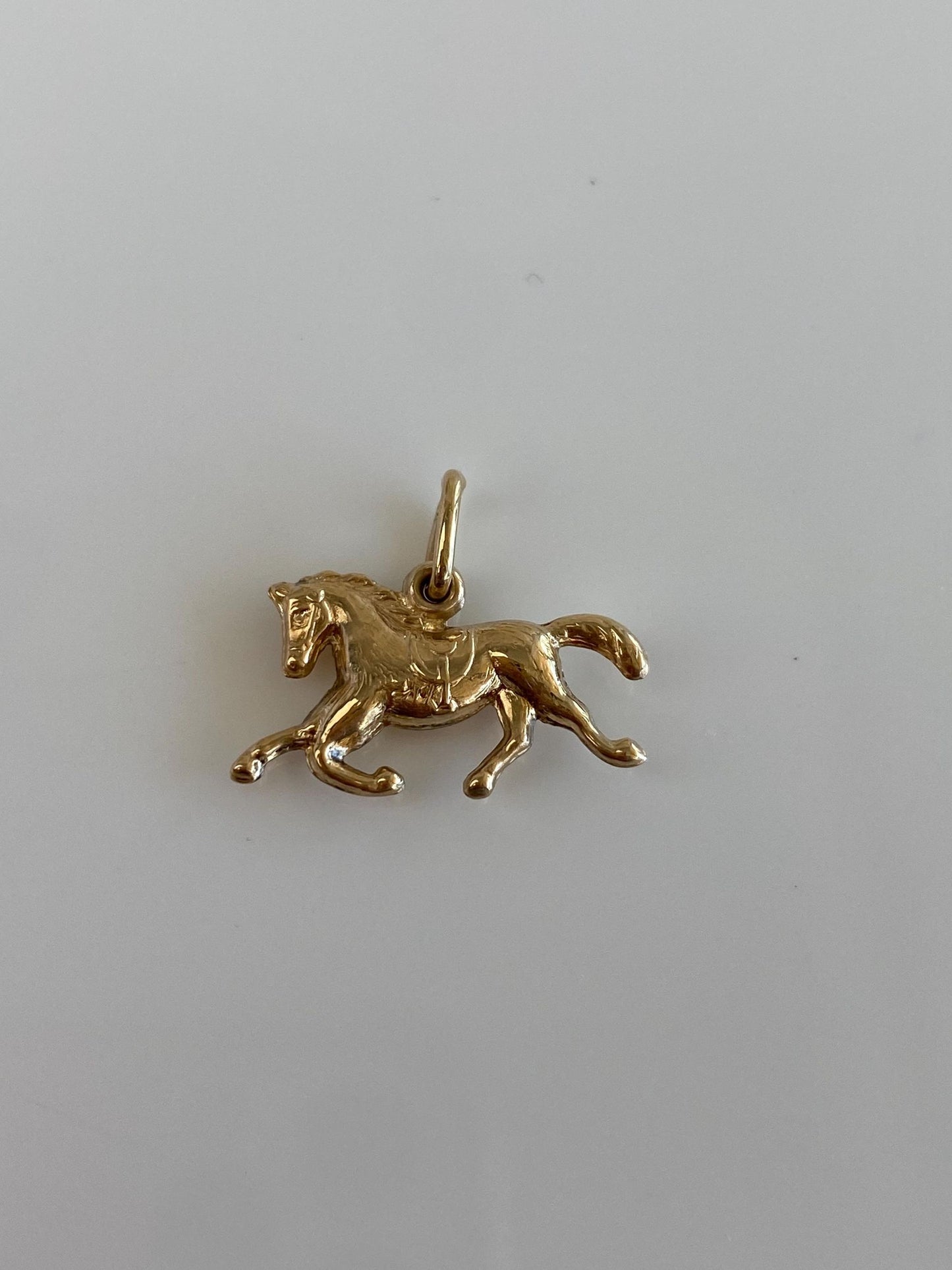 Vintage 10k Yellow Gold Running Horse Charm