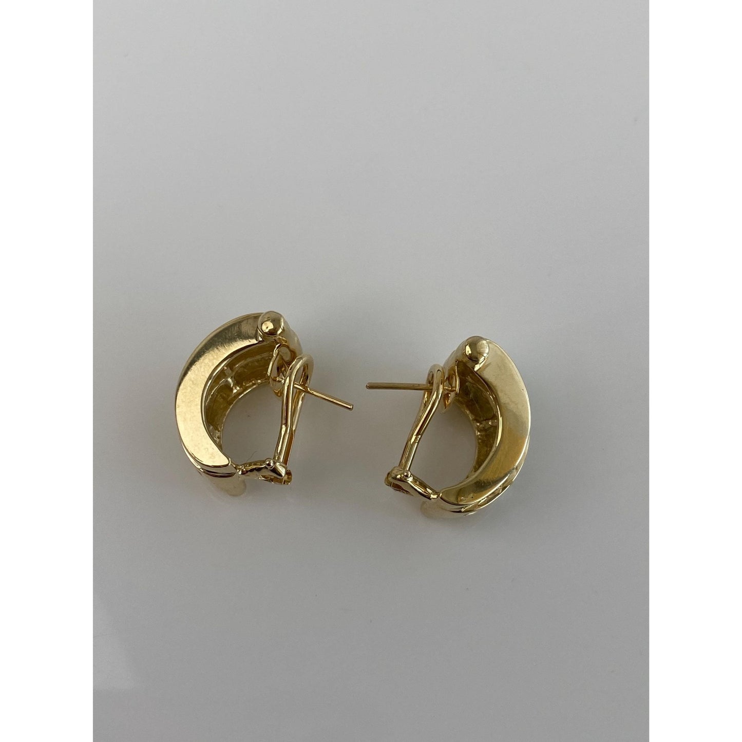 Vintage Solid 14k Yellow Gold Diamond Drop Earrings