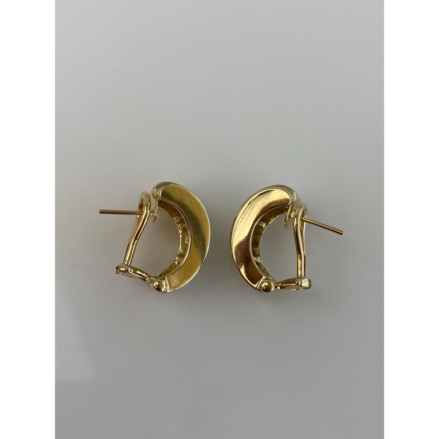 Vintage Solid 14k Yellow Gold Diamond Drop Earrings