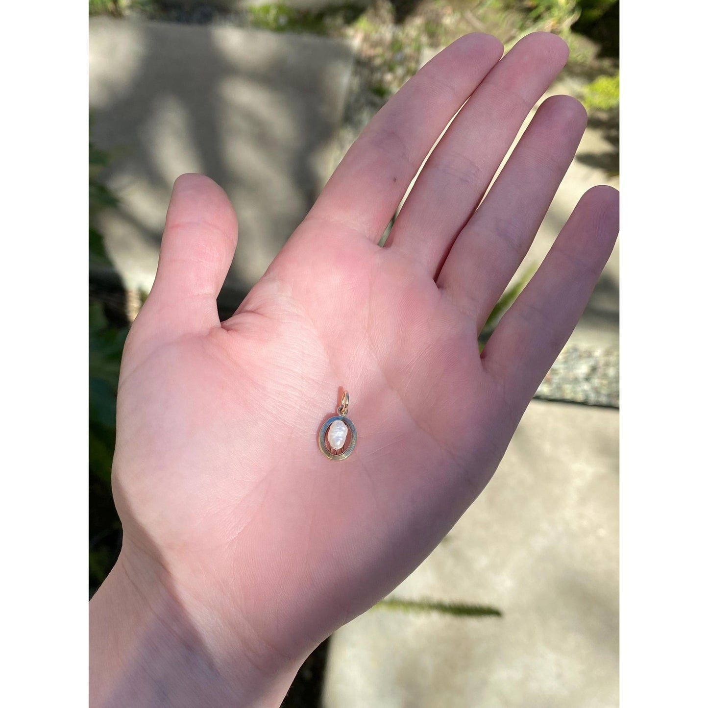 Vintage Solid 14k Yellow Gold Pearl Stick Pin Conversion Charm