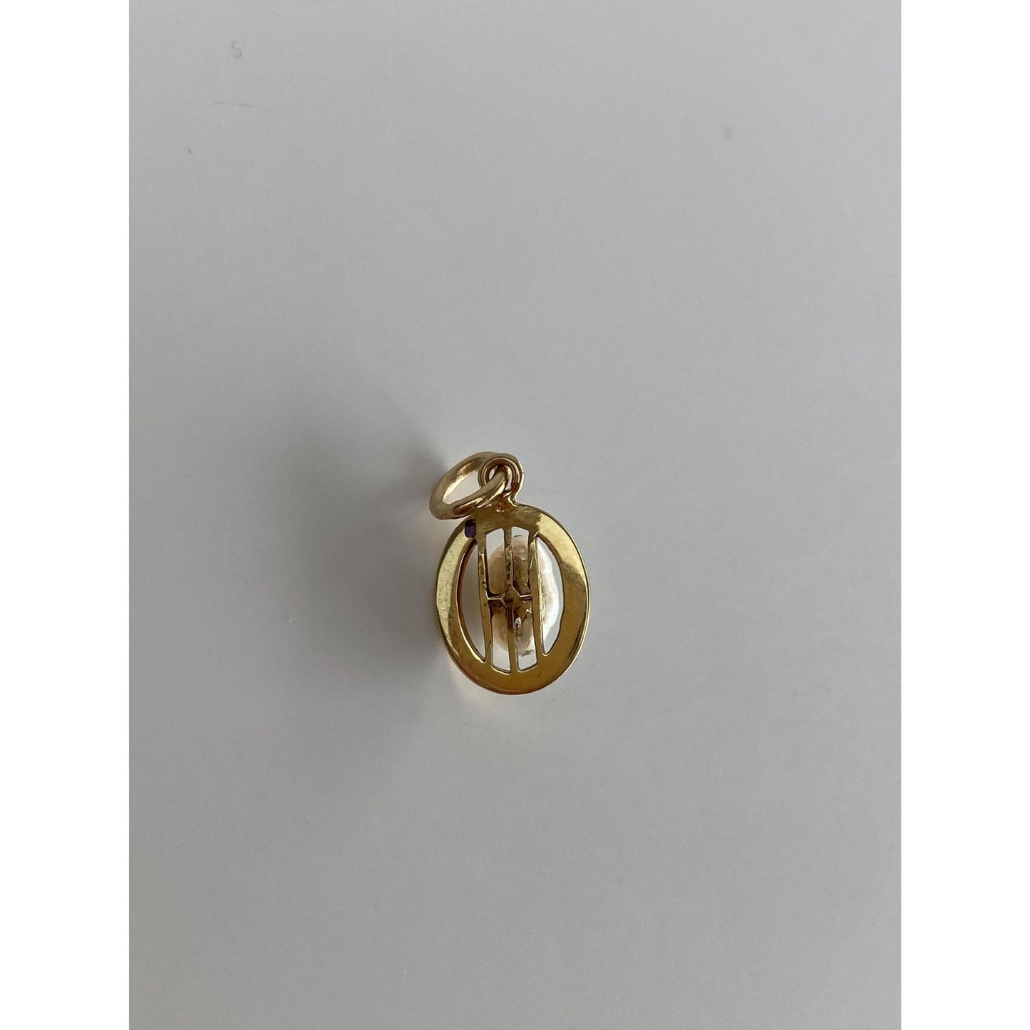 Vintage Solid 14k Yellow Gold Pearl Stick Pin Conversion Charm