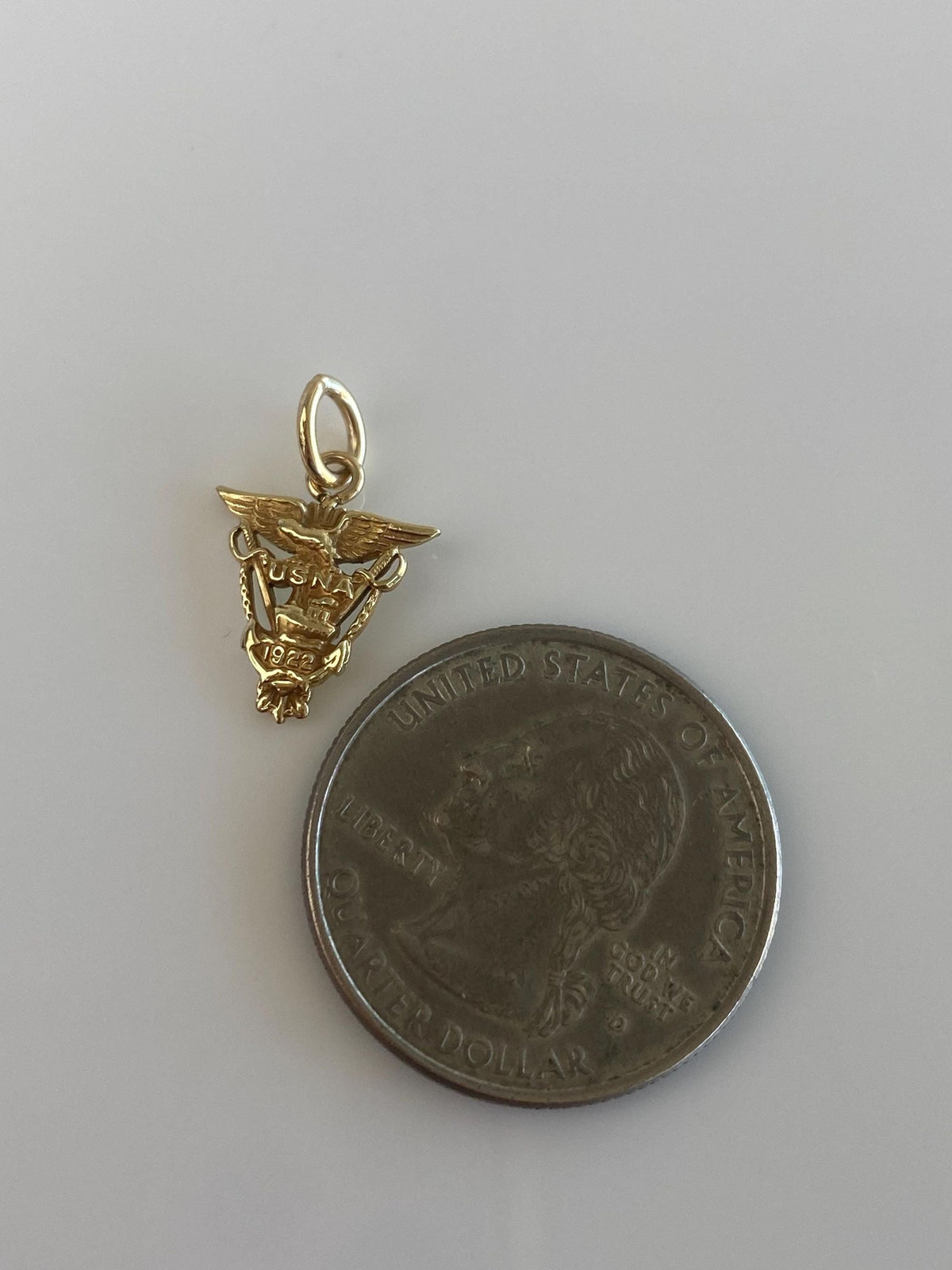 Vintage 14k Yellow Gold USNA 1922 Navy Charm