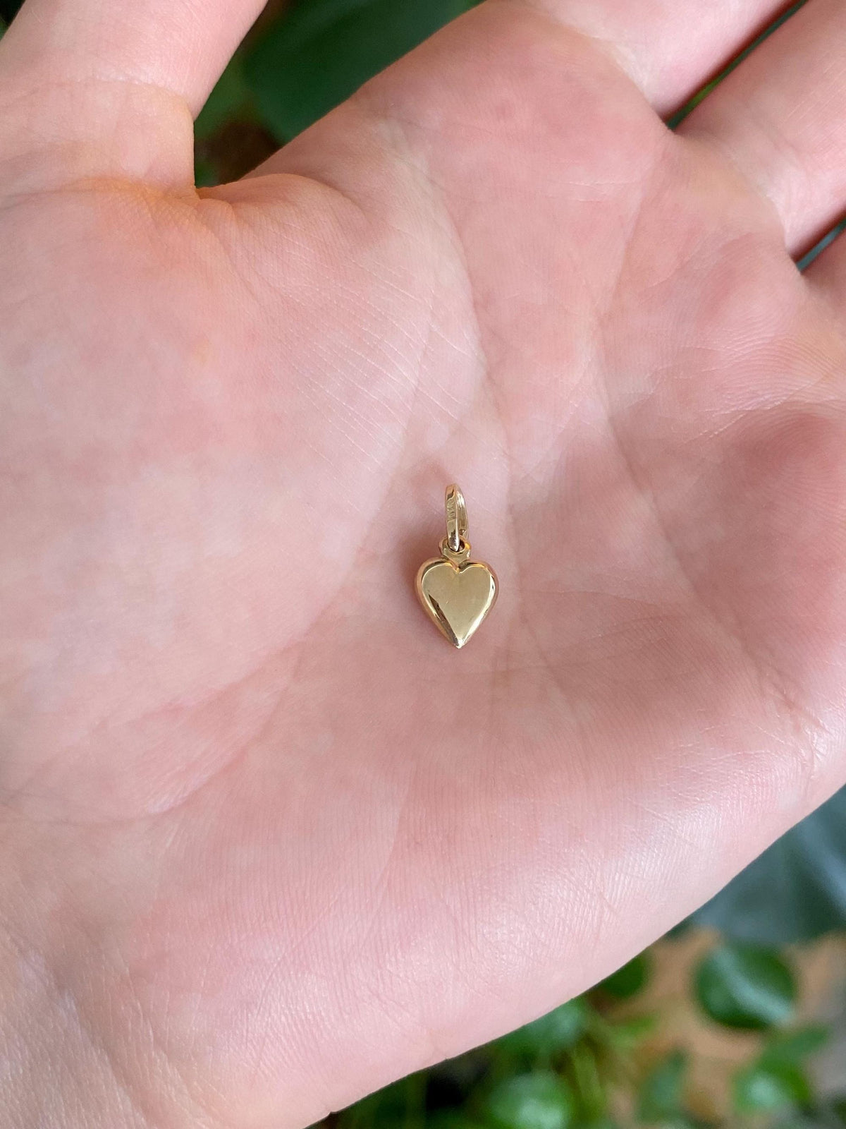 Vintage 14k Yellow Gold Puffy Heart Charm