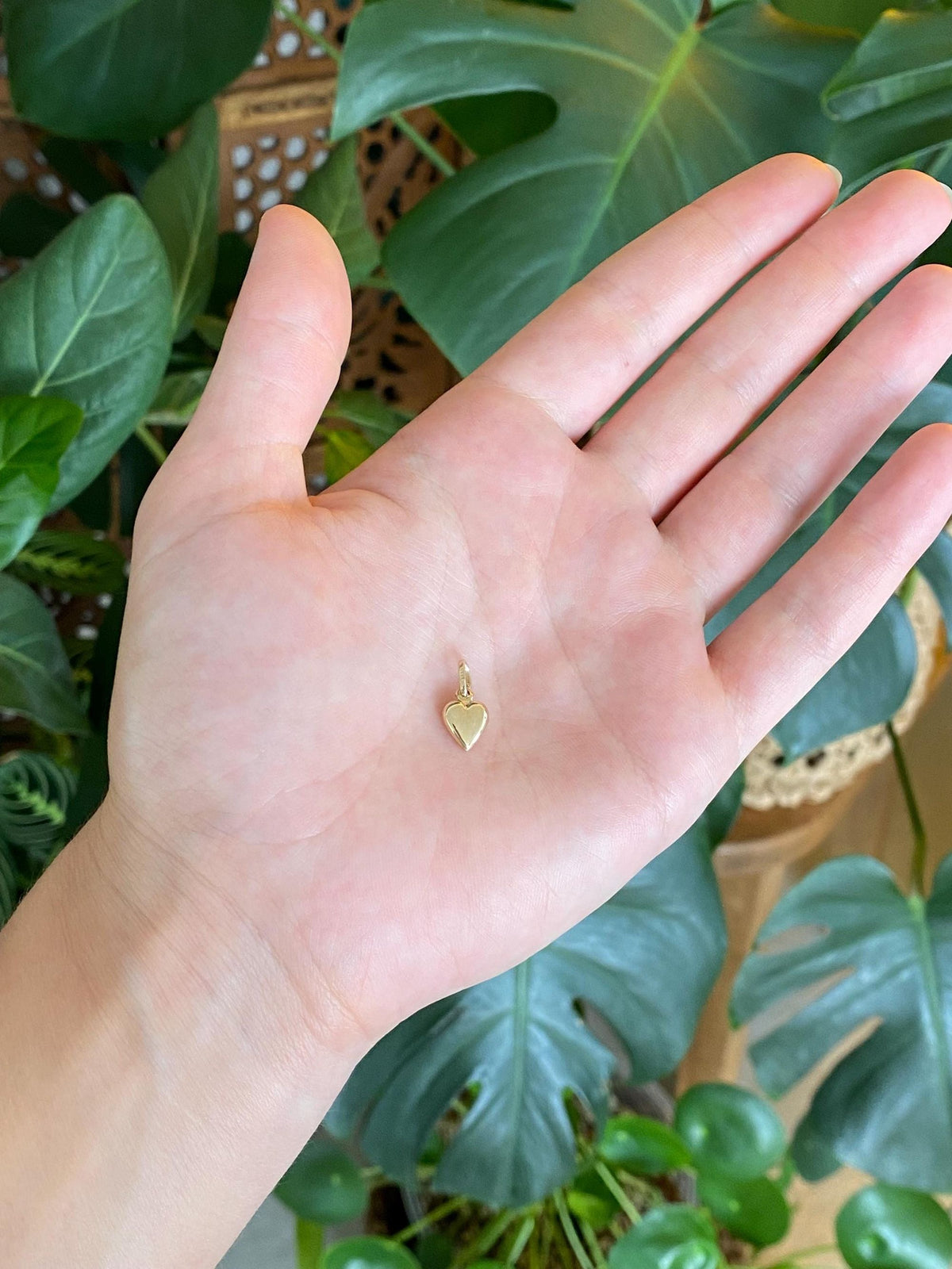 Vintage 14k Yellow Gold Puffy Heart Charm