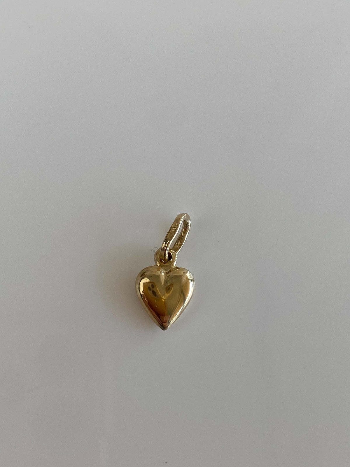 Vintage 14k Yellow Gold Puffy Heart Charm