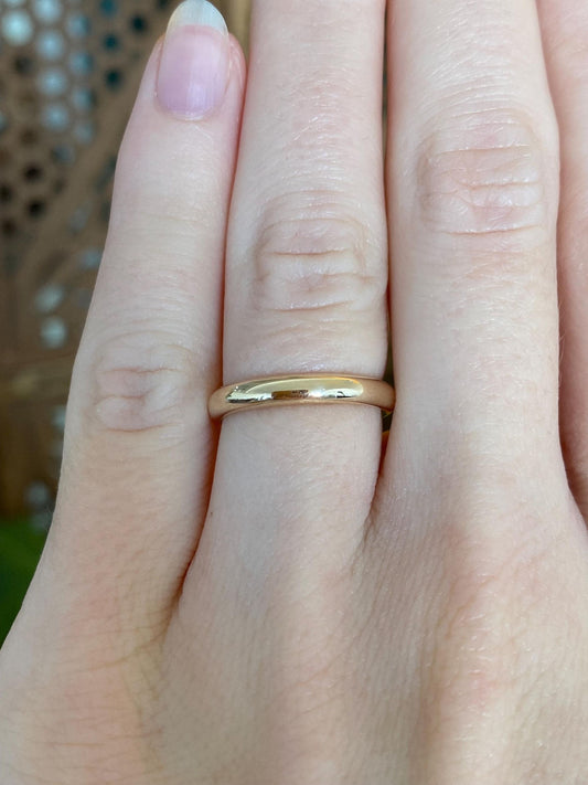 Vintage Solid 14k Yellow Gold Ring Band - Size 5.25