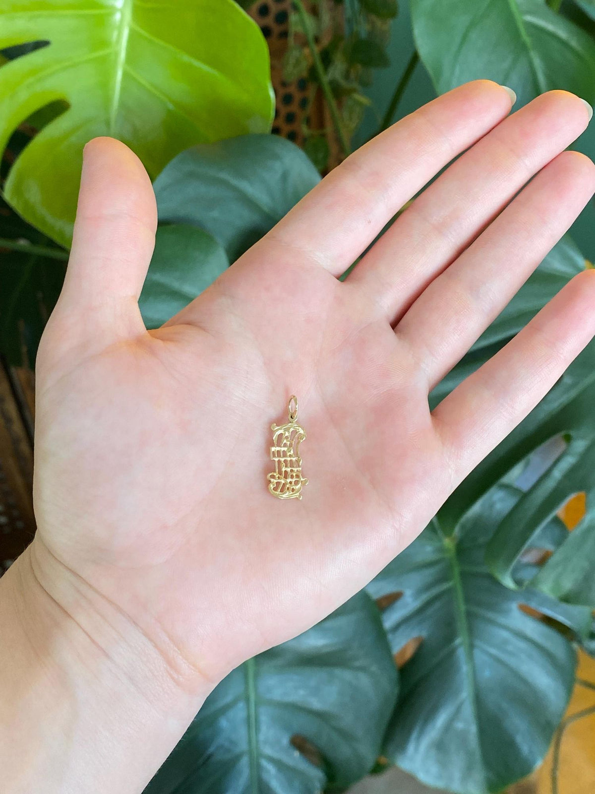 Vintage Solid 10k Yellow Gold Music Notes Charm