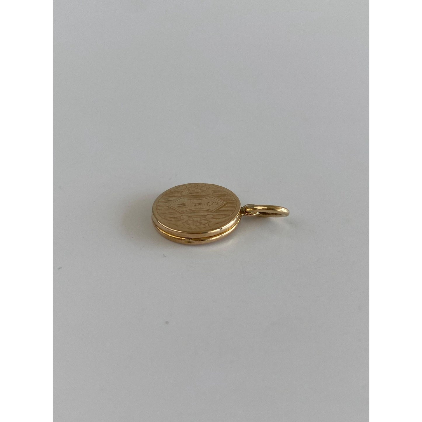 Vintage Solid 9k Yellow Gold Monogram Locket Charm