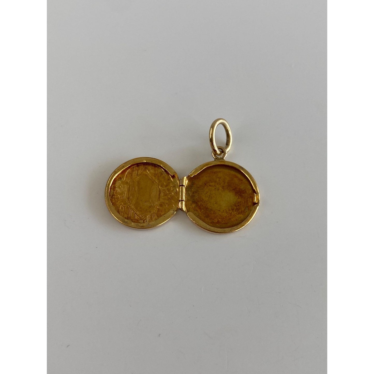 Vintage Solid 9k Yellow Gold Monogram Locket Charm