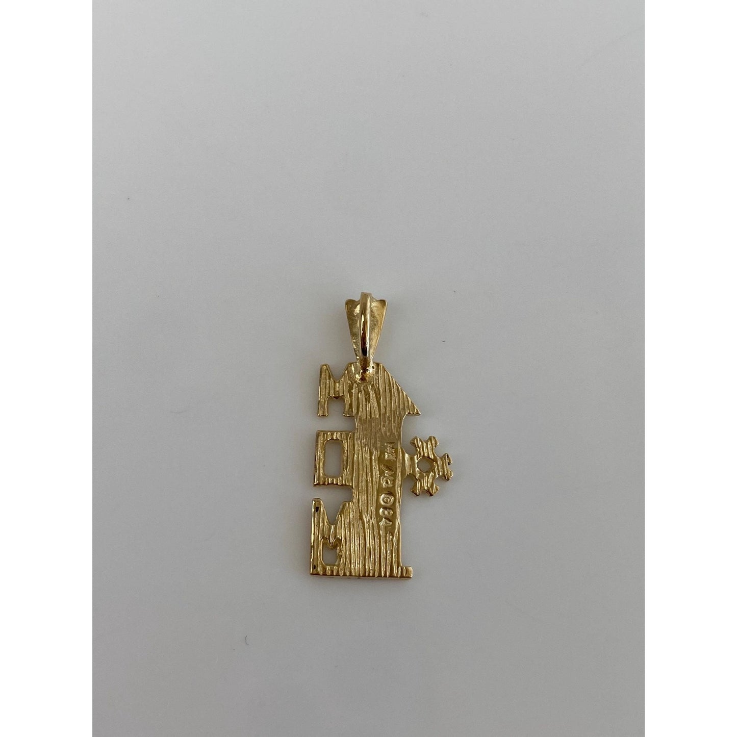 Vintage Solid 14k Yellow Gold #1 Mom Charm