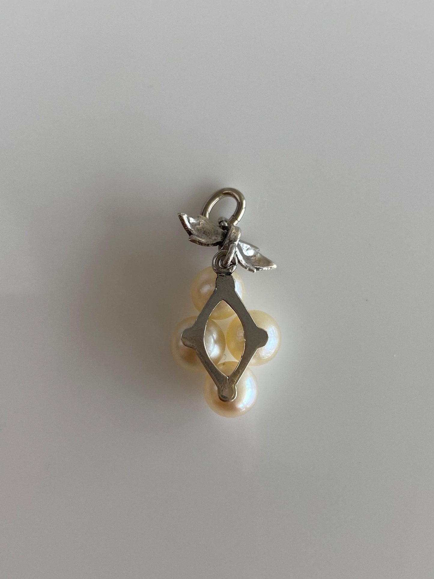 Vintage Solid Sterling Silver Pearls Charm