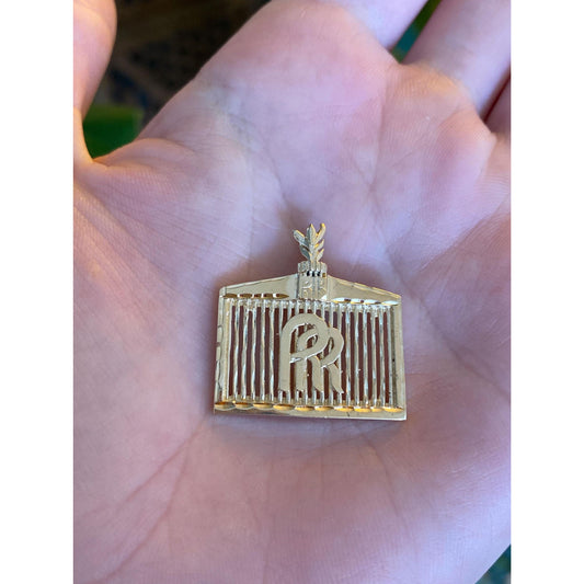 Vintage Solid 14k Yellow Gold RR Grill Charm