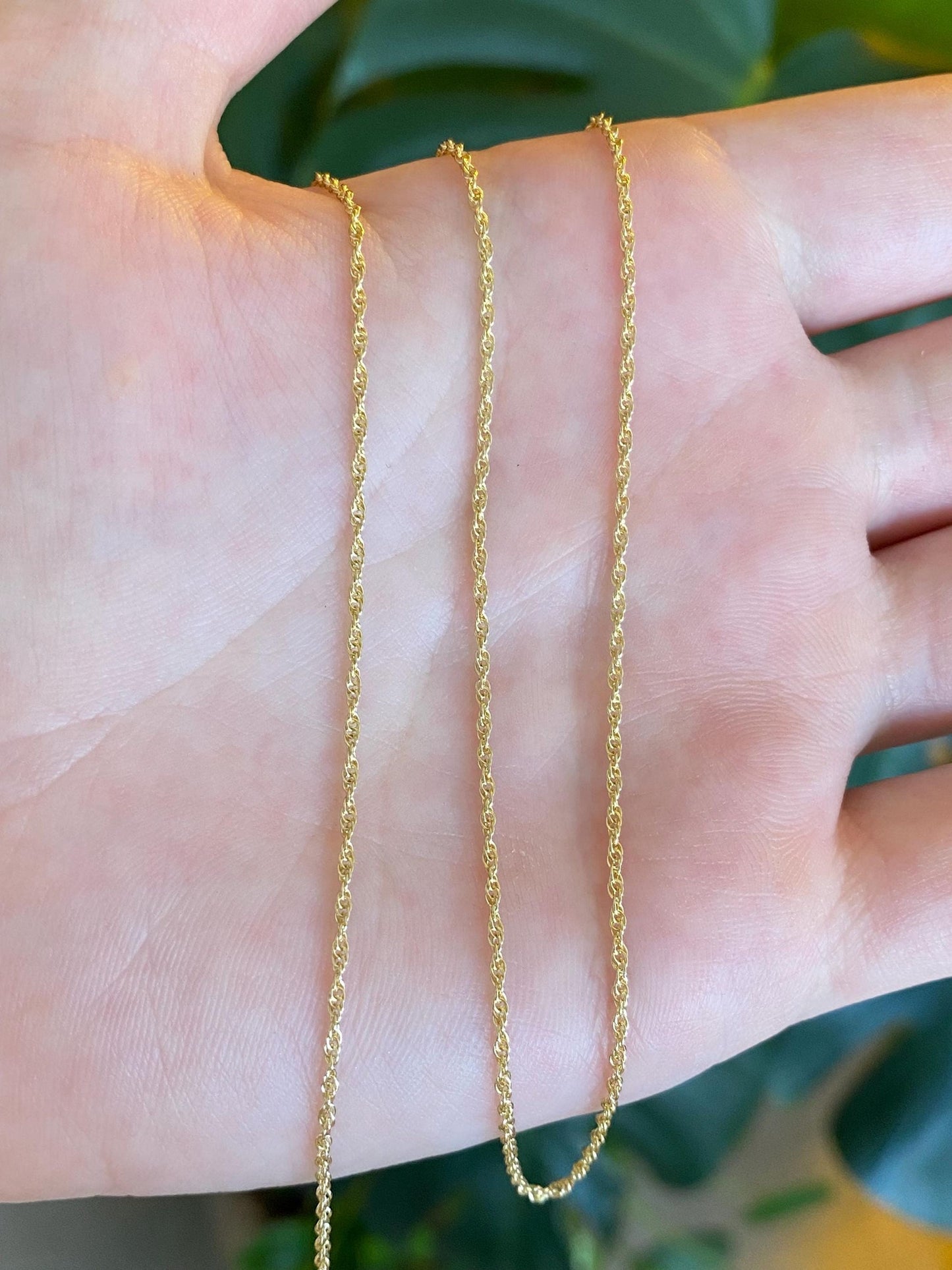 Vintage Solid 14k Yellow Gold Chain Necklace - 18 inches